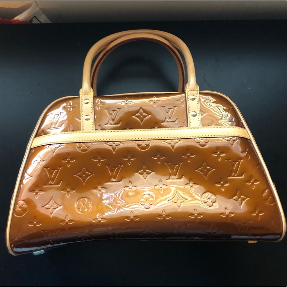 Louis Vuitton bronze Vernis purse